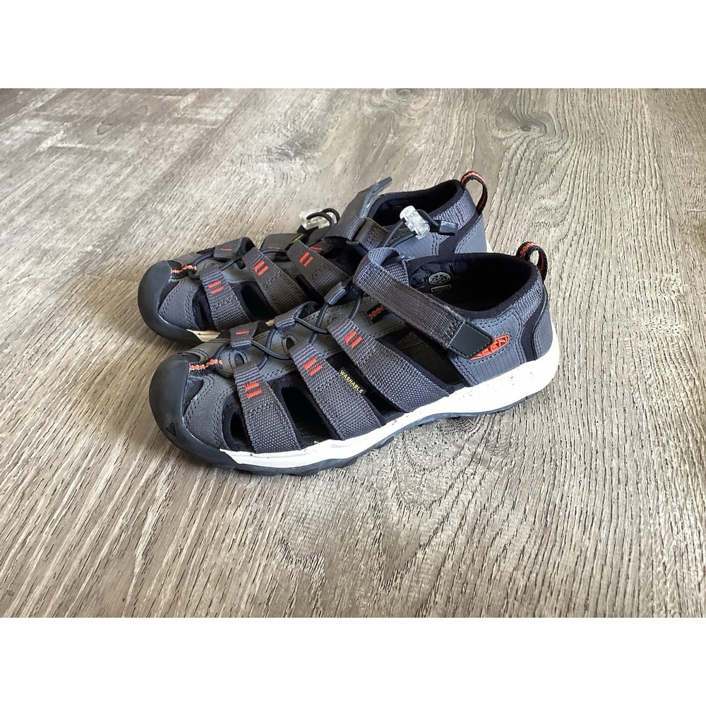 Keen Youth Boys 3 Sandals Newport Neo H2 Magnet Gray Orange Slip On Shoe 1018426